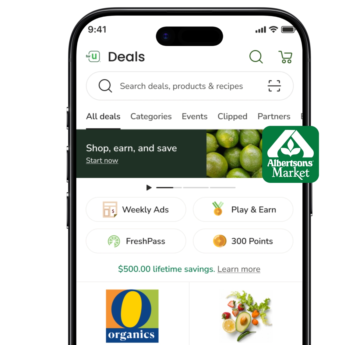 Albertsons Market APP Deals Tab